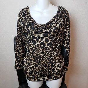 Calvin Klein Cowel Neck 3/4 sleeve top S